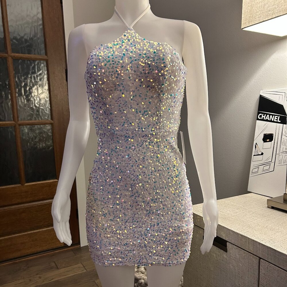 Alyce Paris Sequined Mini Dress